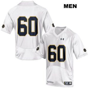Notre Dame Fighting Irish Men's Cole Mabry #60 White Under Armour No Name Authentic Stitched College NCAA Football Jersey AIU5099DU